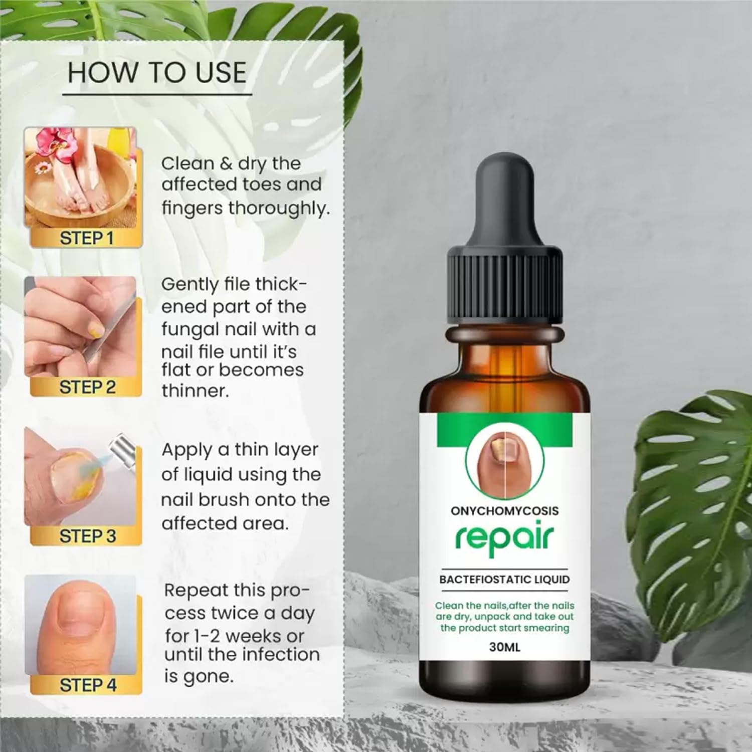 Nail Serum for Nail Repair for Damage, Growth, Fungle Infaction (Pack Of 2)