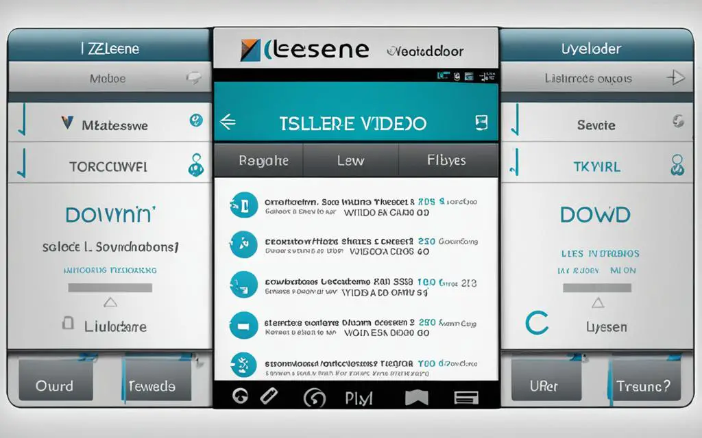 Mobile video download interface
